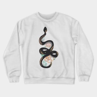 snake and peonies Crewneck Sweatshirt